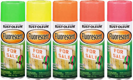 Rust-Oleum, 12OZ JAUNE FLUORESCENT P/T SPRAY