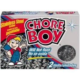 Chore Boy, 2 paquets de tampons à récurer en acier inoxydable