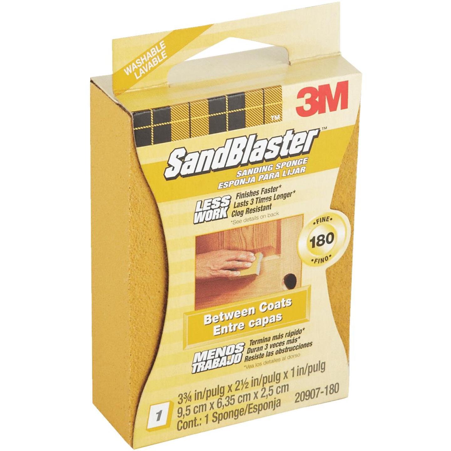 3M, 3M SandBlaster Between Coats 2-1/2 In. x 3-3/4 In. x 1 In. Éponge de ponçage fin, grain 180