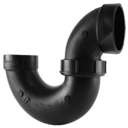 Charlotte Pipe, ABS/DWV Purgeur en P avec raccord union sans orifice de nettoyage, 1-1/2-In.