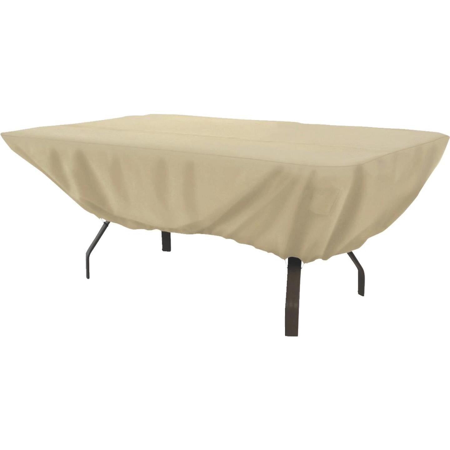 Accessoires classiques, Accessoires classiques 44 po L. x 23 po H. x 72 po L. H. x 72 In. L. Housse de table en polyester et PVC Tan