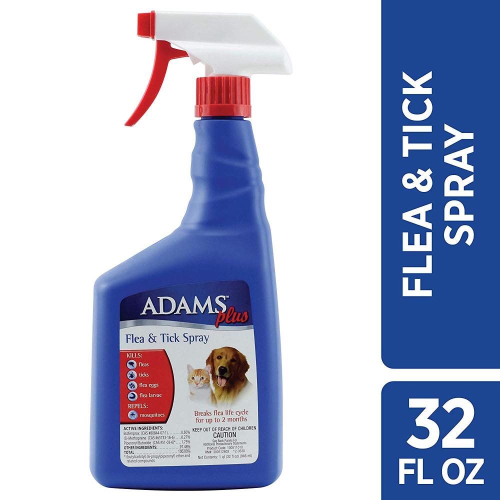 Adams, Adams Plus Spot On Spray Puces et Tiques pour Chats et Chiens