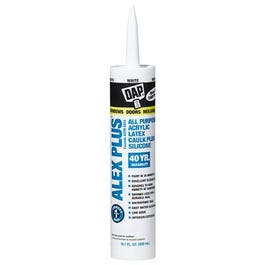 Dap, Alex Plus Latex Acrylic Caulk, Blanc, 10.1-oz.