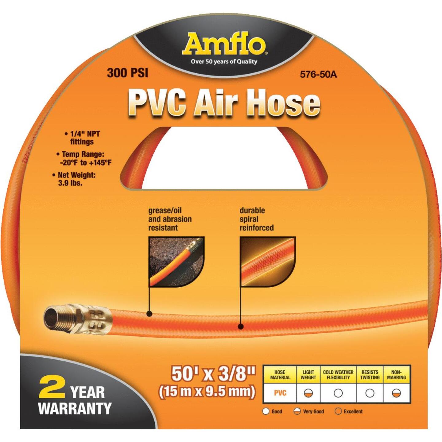 Amflo, Amflo 3/8 In. x 50 Ft. PVC Air Hose