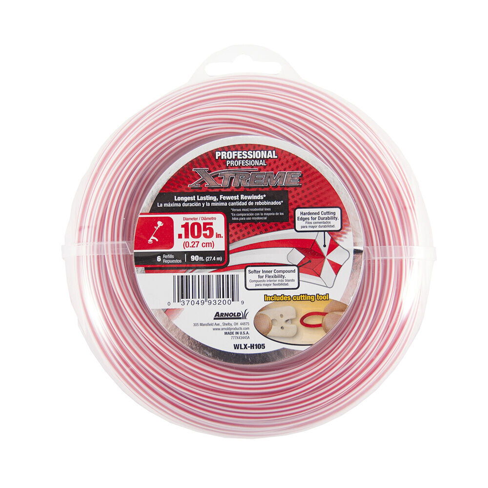 Arnold Corp, Arnold Corp .105" Professional Xtreme® Trimmer Line 90 Feet (ligne de coupe professionnelle Xtreme®)