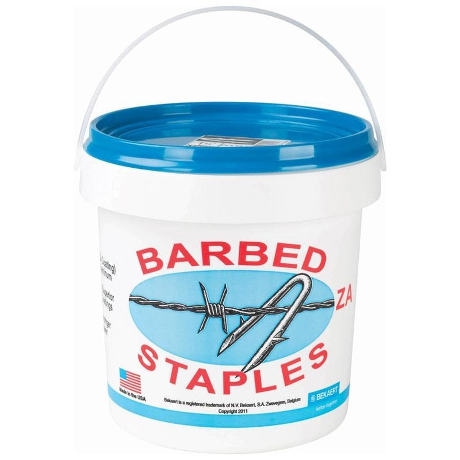 BEKAERT, BARBED FENCE STAPLE BEZINAL COATED PAIL