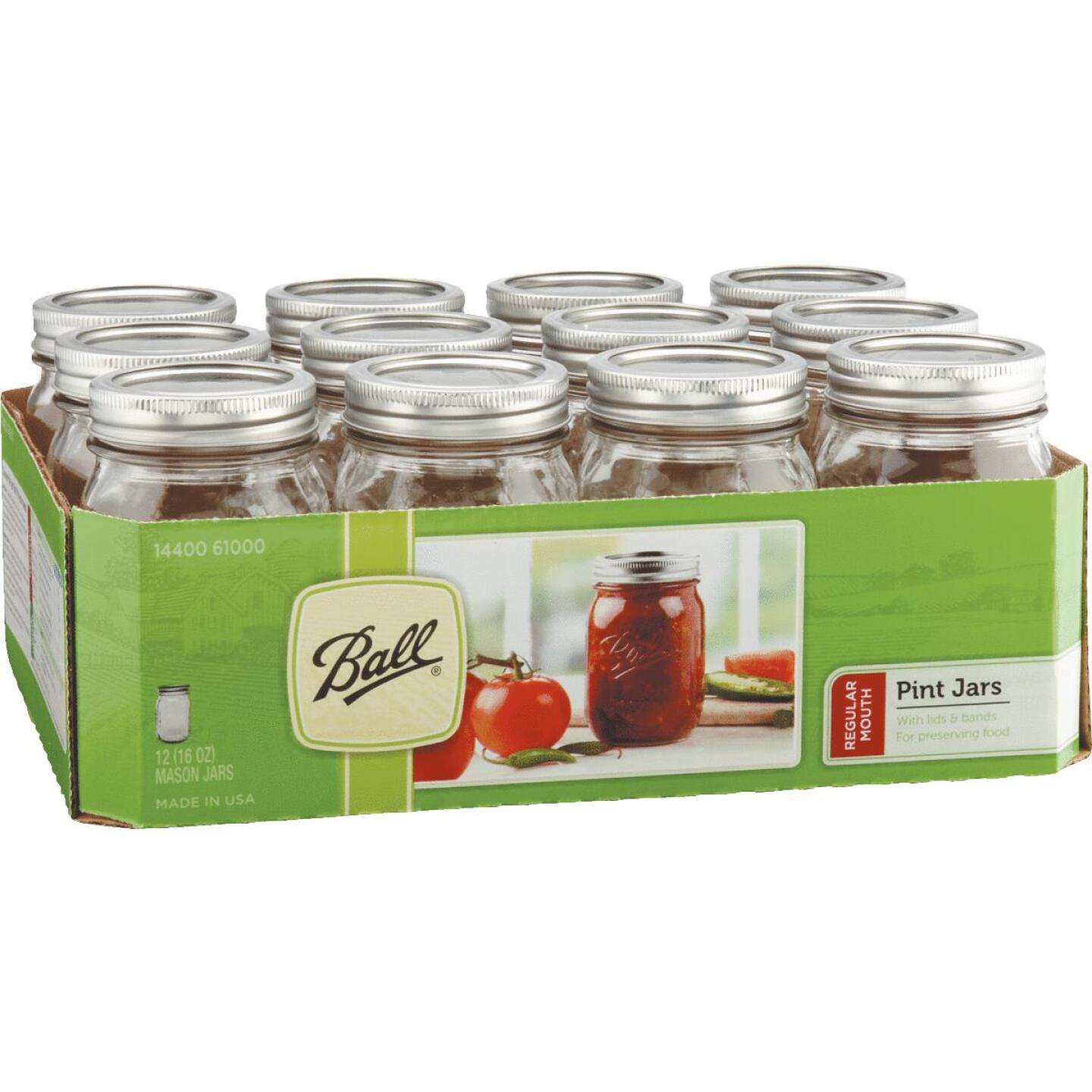 Ball, Ball 1 Pint Regular Mouth Mason Canning Jar (12-Count)