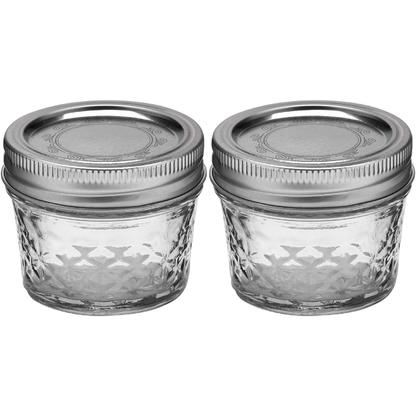 Boule, Ball Quilted Crystal Jelly Jars with Lids and Bands, 4-Ounce, Clear (bocal à gelée en cristal matelassé avec couvercles et bandes)