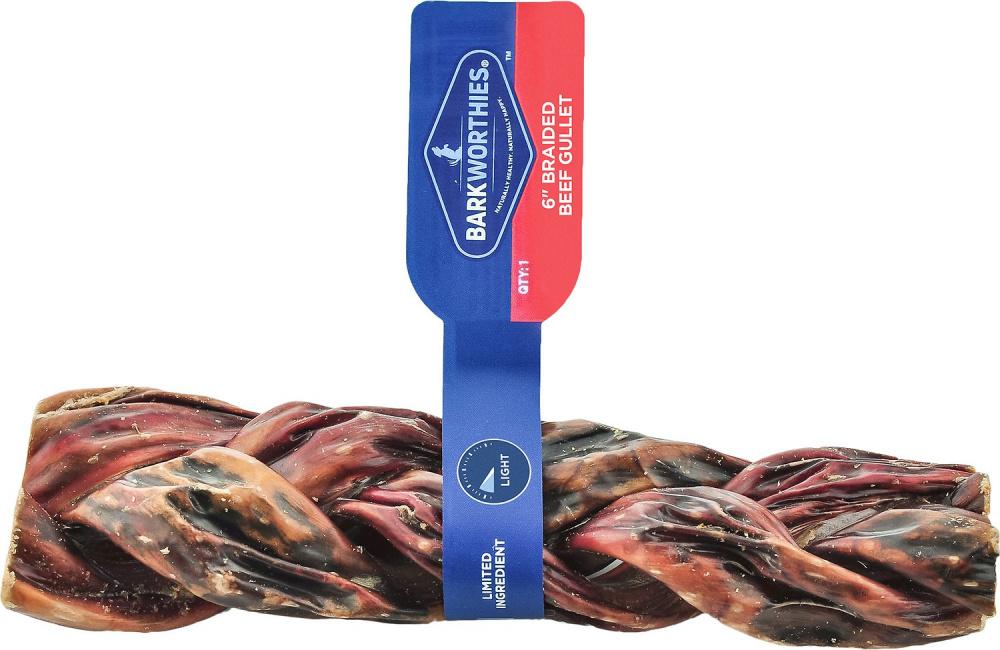 Barkworthies, Barkworthies Braided Beef Gullet Sticks Dog Chew