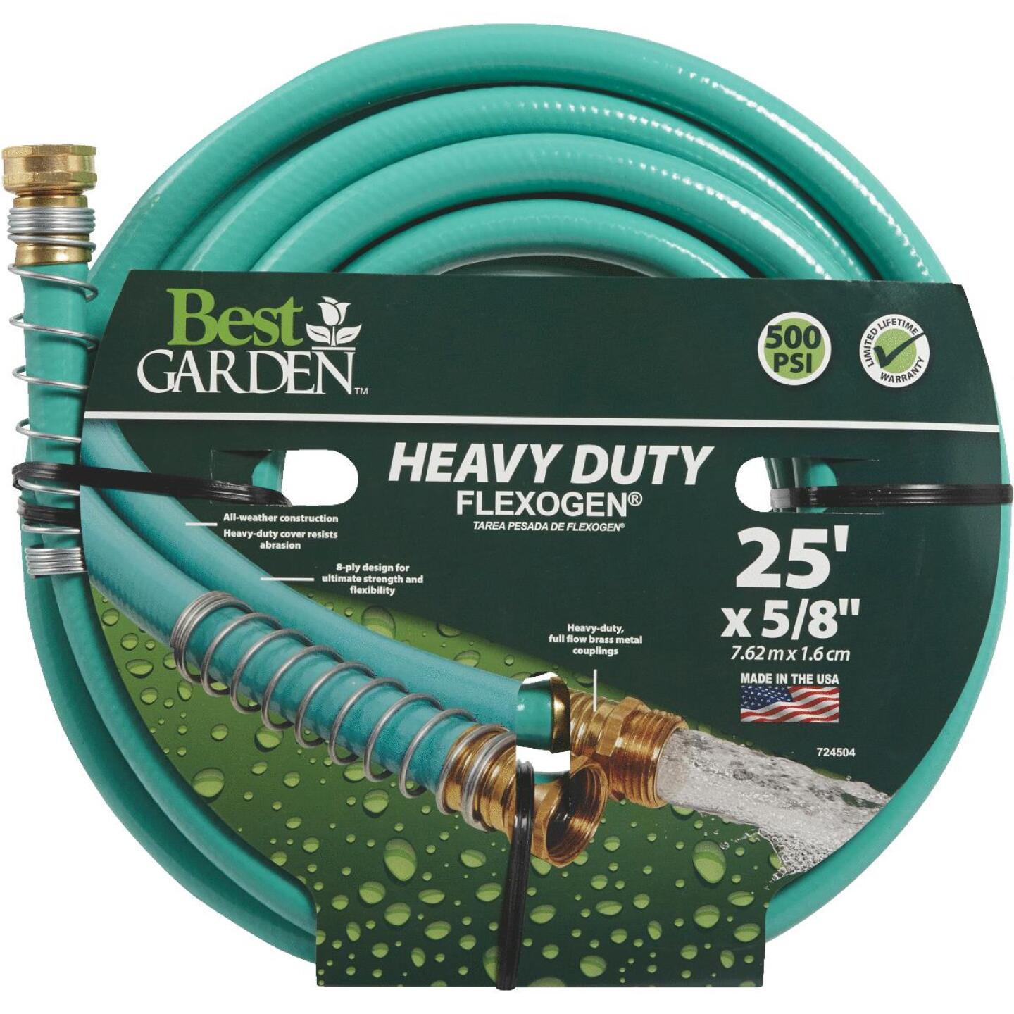 Meilleur jardin, Best Garden Flexogen 5/8 In. Dia. x 25 Ft. L. Garden Hose