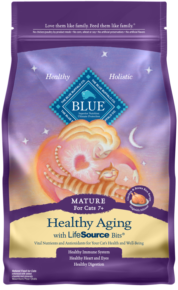 Buffle bleu, Blue Buffalo Healthy Aging Natural Chicken & Brown Rice Mature nourriture sèche pour chat