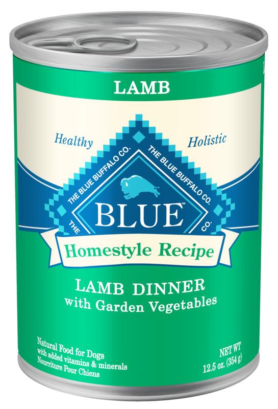 Buffle bleu, Blue Buffalo Homestyle Recipe Lamb Dinner with Garden Vegetables & Brown Rice nourriture en boîte pour chiens