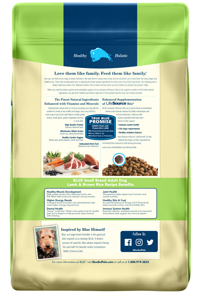 Buffle bleu, Blue Buffalo Life Protection Natural Lamb & Brown Rice Recipe Small Breed Adult Dry Dog Food (nourriture sèche pour chiens adultes de petite race)