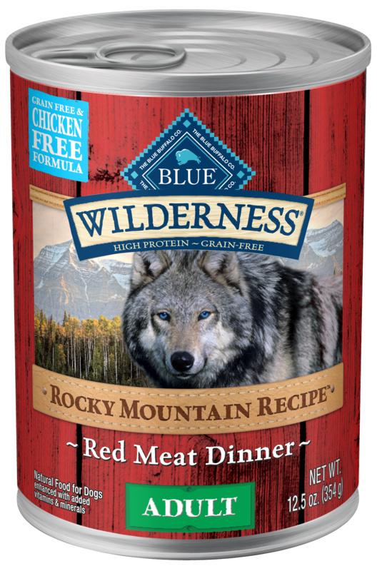 Buffle bleu, Blue Buffalo Wilderness Rocky Mountain Recipe Red Meat Dinner Adult Canned Dog Food (nourriture en conserve pour chiens)