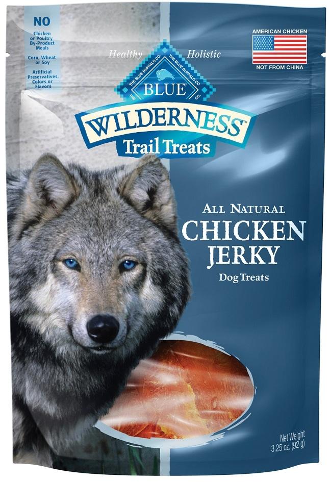 Buffle bleu, Blue Buffalo Wilderness Trail Treats Poulet Jerky sans grains pour chiens