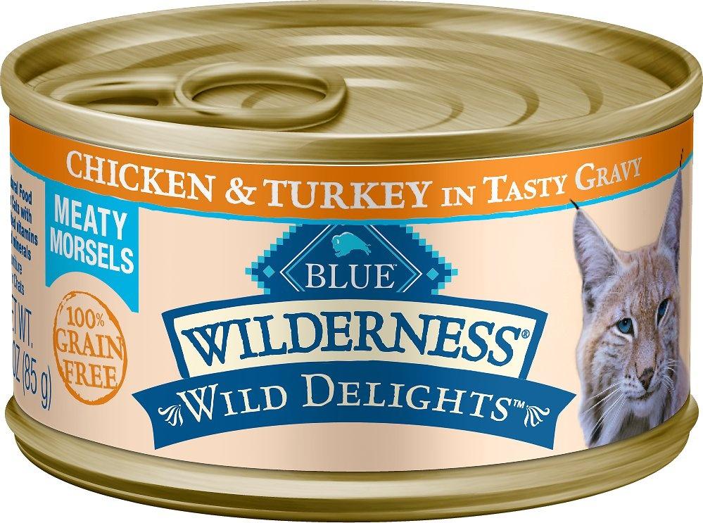 Buffalo bleu, Blue Buffalo Wilderness Wild Delights Poulet et Dinde en boîte pour chat