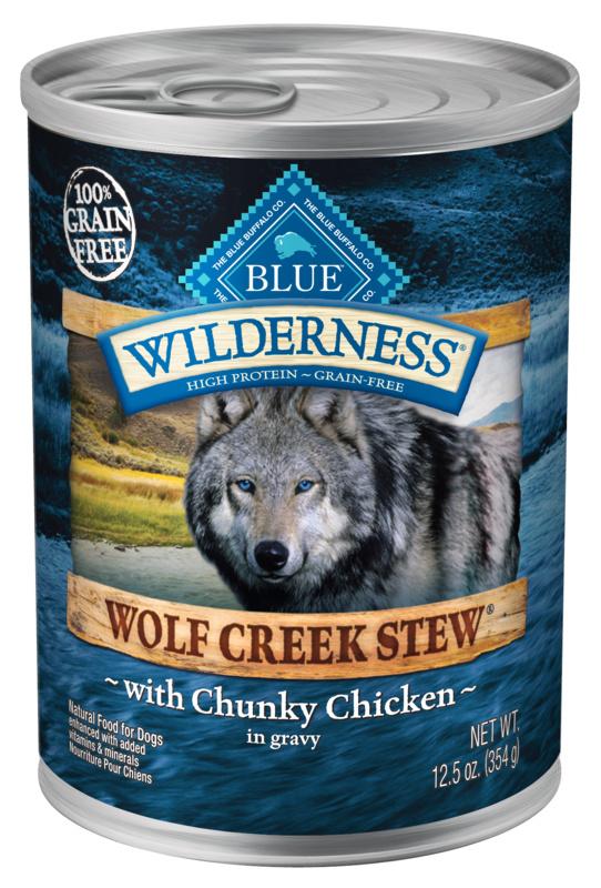 Buffle bleu, Blue Buffalo Wilderness Wolf Creek Stew Chunky Chicken Stew nourriture pour chien en boîte