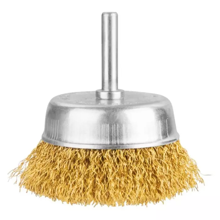 Total, Brosse métallique Total Cup avec tige pour perceuse