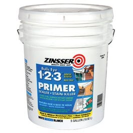 Zinsser, Bulls Eye 1-2-3 Primer, Sealer & Stain Killer, base aqueuse, 5-Gals.