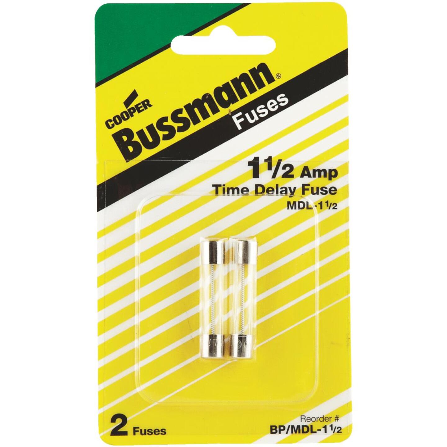 Bussmann, Bussmann 1-1/2A MDL Tube de verre fusible électronique (2-Pack)