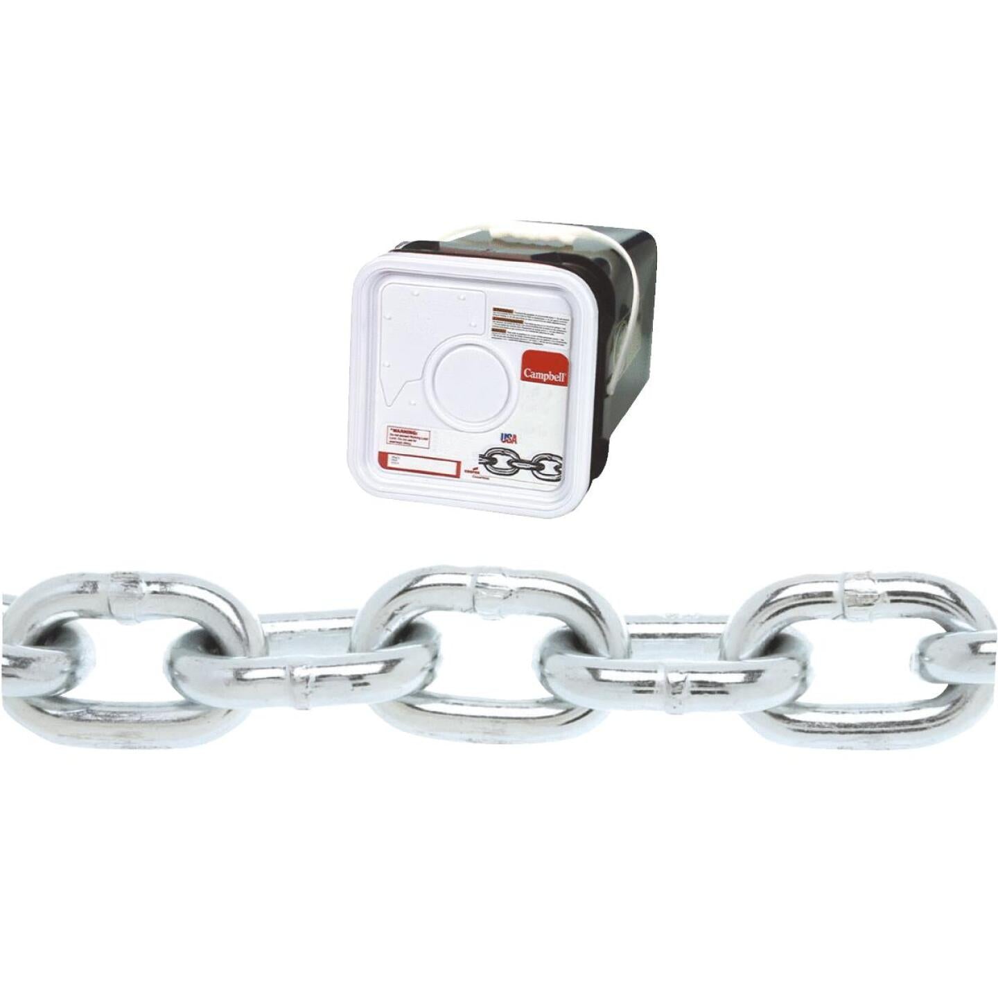 Campbell, Campbell 5/16 In.75 Ft. Zinc-Plated Low-Carbon Steel Coil Chain (Chaîne en rouleau en acier à faible teneur en carbone)