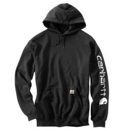 Carhartt, Carhartt Black Midweight Hooded Logo Sweatshirt (sweat-shirt à capuche avec logo)