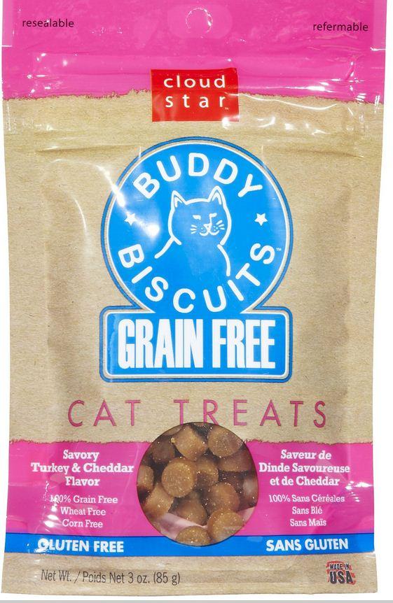 Cloud Star, Cloud Star Buddy Biscuits Dinde et Cheddar sans grains pour chat