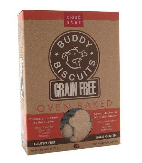 Cloud Star, Cloud Star Buddy Biscuits au Beurre de Cacahuète au four, sans céréales, pour chiens