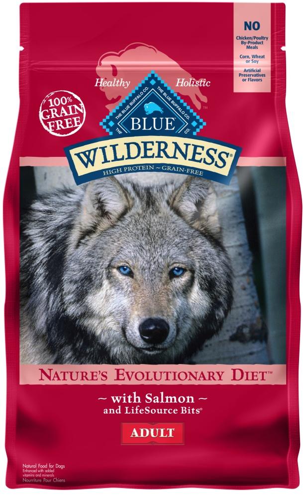 Buffle bleu, Croquettes pour chiens adultes Blue Buffalo Wilderness sans céréales et au saumon naturel