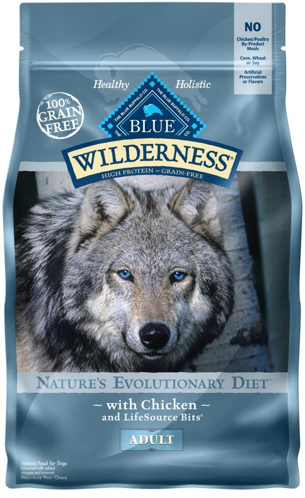 Buffle bleu, Croquettes pour chiens adultes Blue Buffalo Wilderness sans grains et à haute teneur en protéines (poulet)