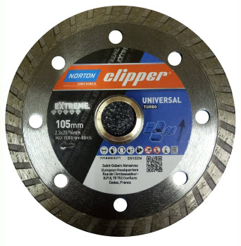 Norton, Disque à tronçonner diamanté Norton Clipper Extreme 4" [Universal Turbo]