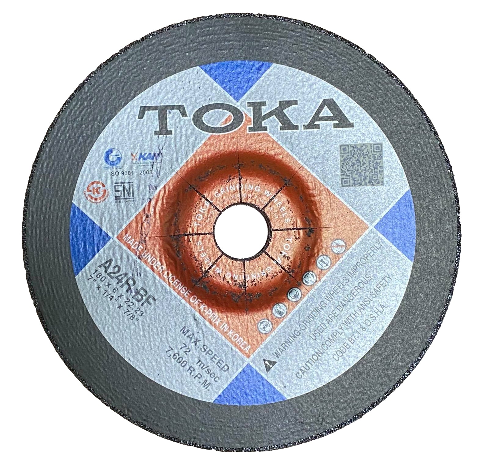 Toka, Disque abrasif Toka A24R (2Plis Type 27)