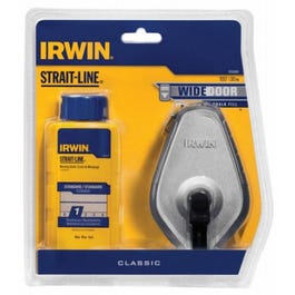 Irwin, Enrouleur de craie en aluminium de 100 pieds + craie bleue, 4 oz.