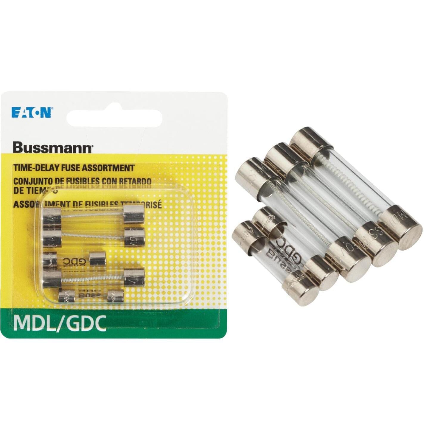 Bussmann, Fusible électronique à tube de verre 1/2A/1A/2A MDL/GDC Bussmann (paquet de 5)