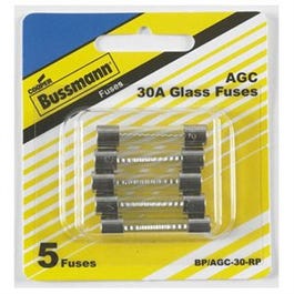 Cooper Bussmann, Fusibles automobiles, verre, 30 ampères, 0,25 x 1,25 pouces, 5 paires