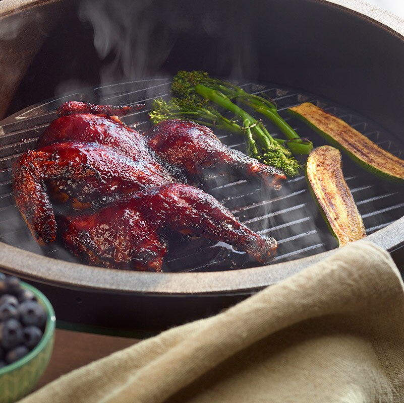 Big Green Egg, Grilles de cuisson en fonte demi-lune Big Green Egg