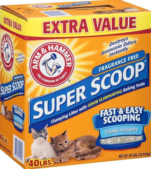 Arm & Hammer, Litière agglomérante non parfumée Arm & Hammer Super Scoop