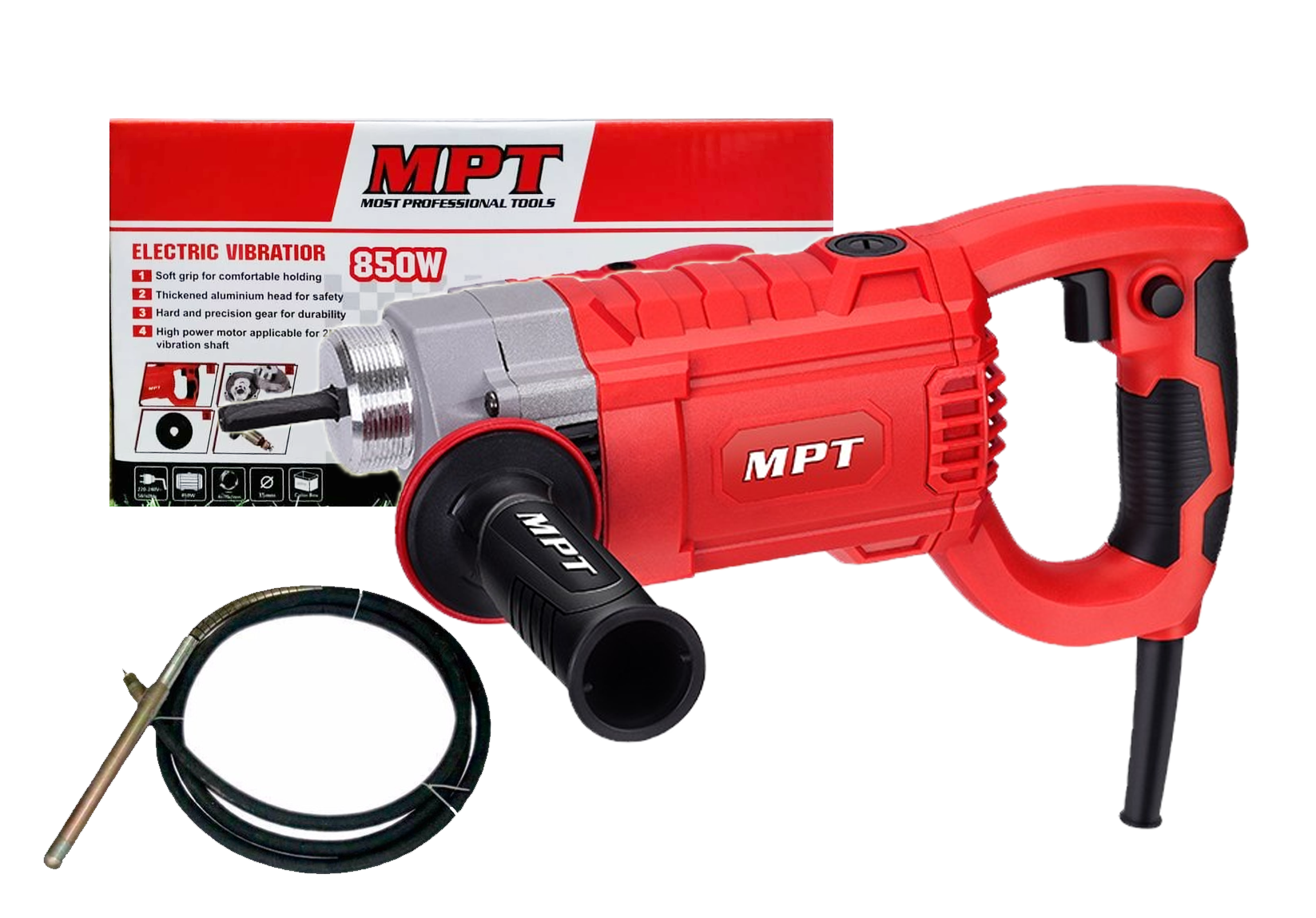 MPT, MPT MEV8503 Vibrateur électrique pour béton (type perceuse) 850W