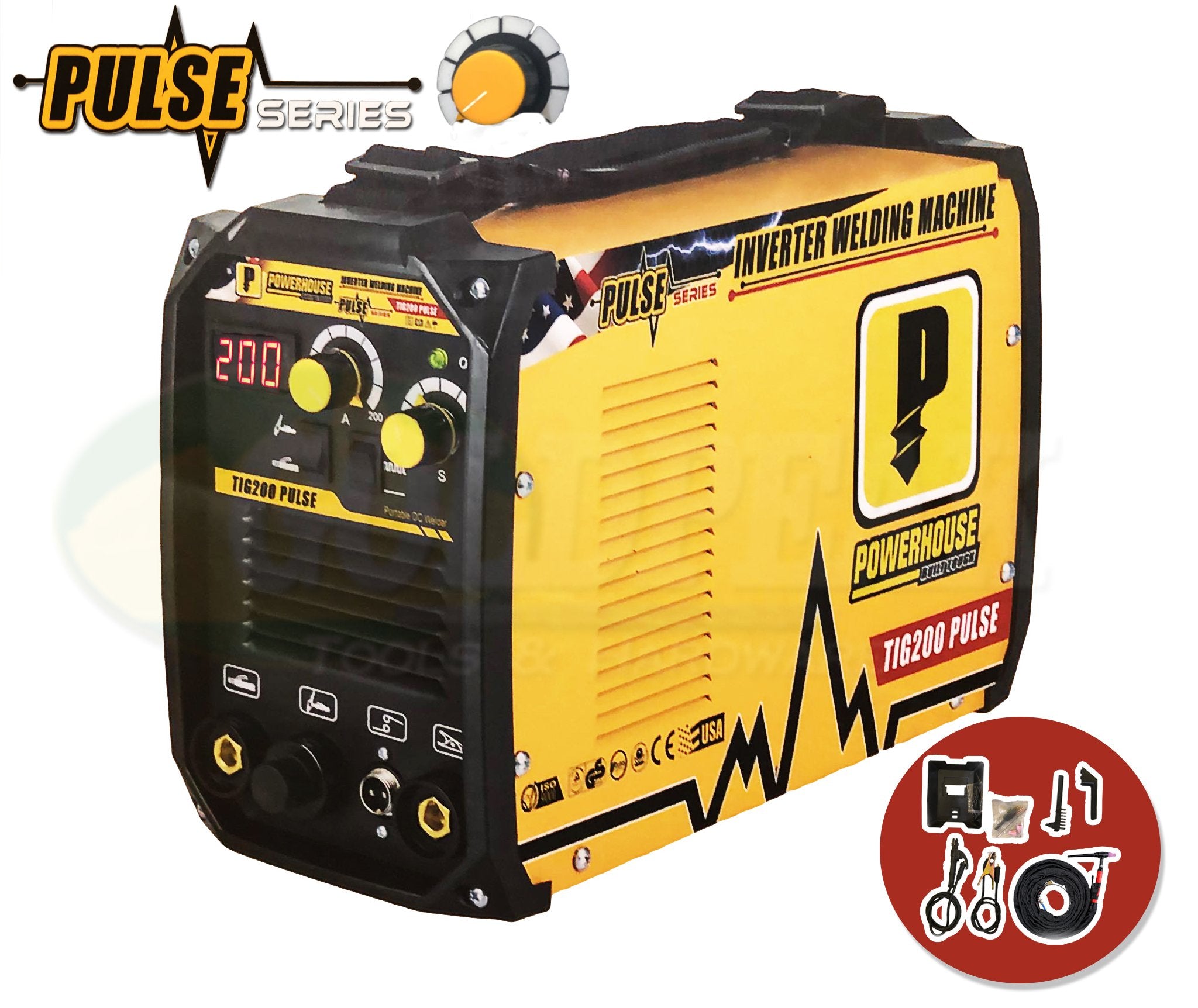 Centrale, Machine à souder Powerhouse TIG 200 PULSE 2in1 (TIG/MMA) DC Inverter