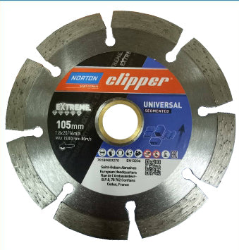 Norton, Norton Clipper Extreme Diamond Cut Off Disc 4" [Universal Segmented] (disque à tronçonner diamanté extrême de Norton Clipper)