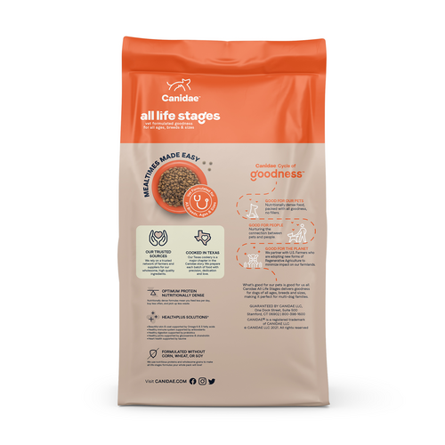 Canidae, Nourriture sèche pour chiens Canidae All Life Stages Multi-Protein Chicken, Turkey, Lamb & Fish Meals Recipe