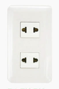 Omni, Omni P2-EU 2pc Universal Outlet in Plate (Flush Type)