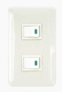 Omni, Omni P2-S14 2pc 1-Way Illuminated Switch in Plate (Flush Type)