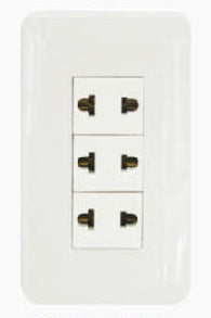 Omni, Omni P3-EU 3pc Universal Outlet in Plate (Flush Type)