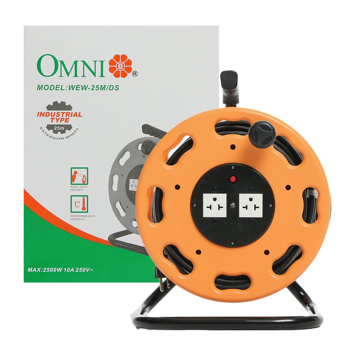 Omni, Omni WEW-25M/DS Enrouleur de câble de rallonge industriel