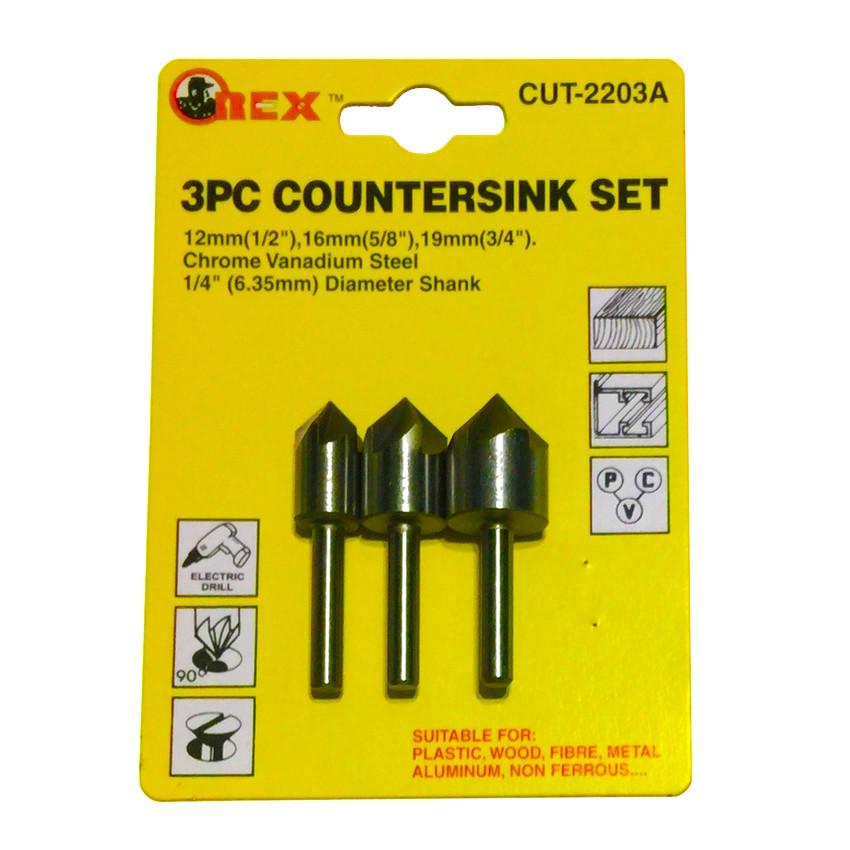 Orex, Orex 3pcs Countersink Bit Set