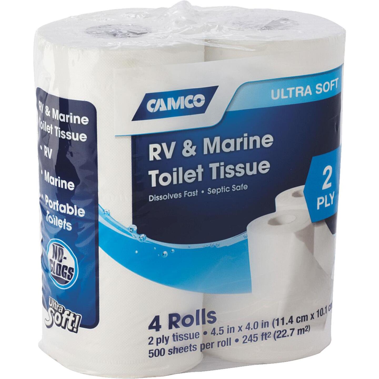 Camco, Papier hygiénique 2 épaisseurs Camco RV & Marine (4 rouleaux réguliers)