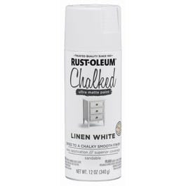 Rust-Oleum, Peinture à la craie en aérosol, Ultra Mat, Blanc Lin, 12-oz.