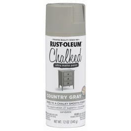 Rust-Oleum, Peinture à la craie en aérosol, Ultra Mat, Gris Pays, 12-oz.