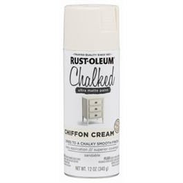 Rust-Oleum, Peinture en aérosol 1 couche crayeuse, crème mousseline ultra mate, 12 oz.